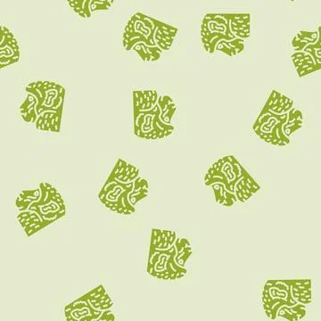 Monkey animal glyph vector seamless pattern 스톡 일러스트