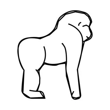 Monkey animal line icon vector illustration Illustrazione stock