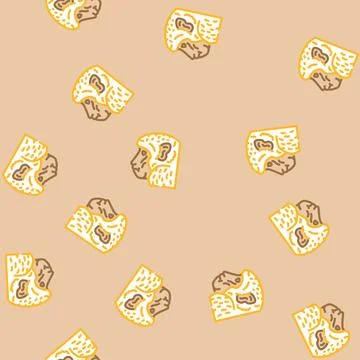 Monkey animal vector seamless pattern Stock Illustration