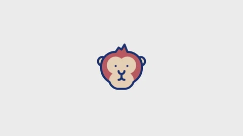 Monkey Animated Icon Stock Footage 320225225