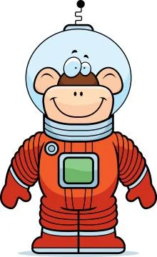 Monkey Astronaut Stock Illustration