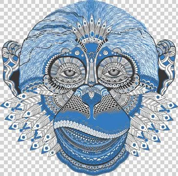Monkey Background Stock Illustration