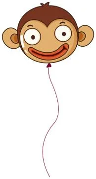 A monkey balloon Stock Illustration