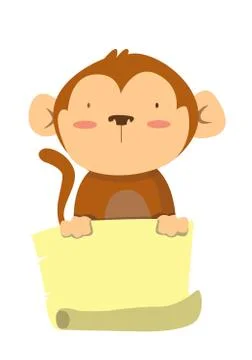 Monkey banana Stock Illustration