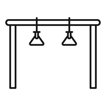 Monkey bars hanging from horizontal bar encouraging outdoor play and fitness Stock Illustration