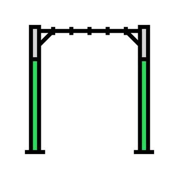 Monkey bars park outdoor kid play color icon vector illustration Illustrazione stock