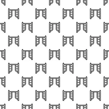 Monkey bars playground equipment seamless vector pattern Stock Illustration