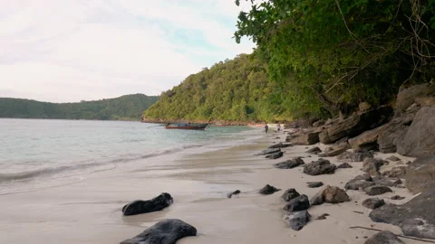 Monkey Beach, Thailand 4k Stock Footage 235865051