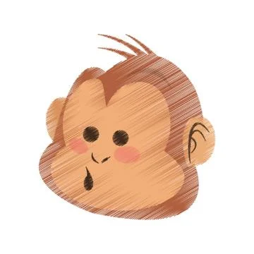 Monkey cartoon icon image Stock Illustration
