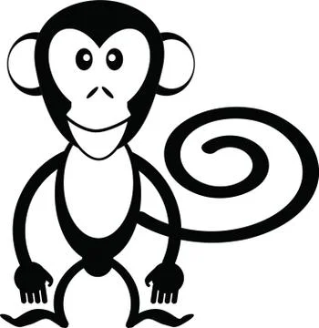 Monkey cartoon Stock Illustration