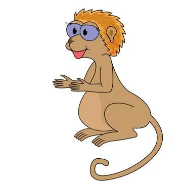 Monkey cartoon vector illustration Stock Illustration