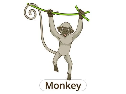Monkey cartoon vector illustration Stock Illustration