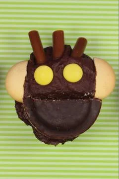 Monkey cupcake Stock Photos