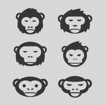 Monkey design set Stock Illustration