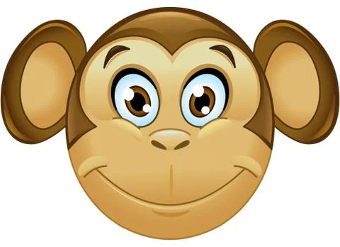 Monkey emoticon Stock Illustration
