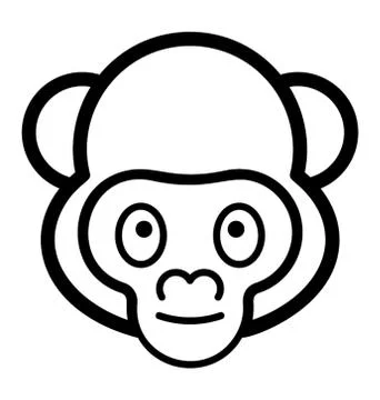 Monkey Face Emoji Illustrazione stock
