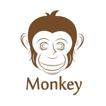 Monkey face, illustration Illustrazione stock