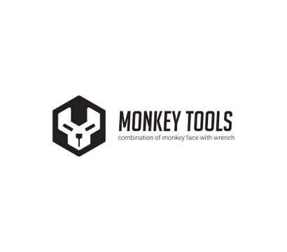 Monkey face inside the wrench. Vector Illustration Stock Illustration