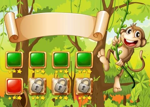 Monkey game design Stock Illustration
