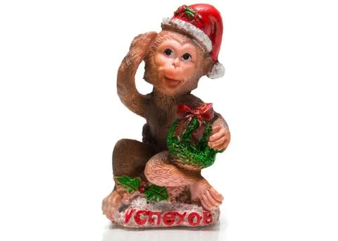 Monkey with a gift Stock Photos