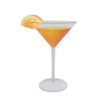 Monkey Gland cocktail on white background. 3d rendering Stock Illustration