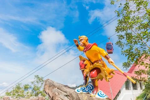 The Monkey God statue at Chin Swee Caves Temple in Genting Highlands, Pahan.. Stock Photos