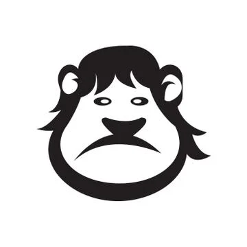 Monkey head icon vector Stock Illustration