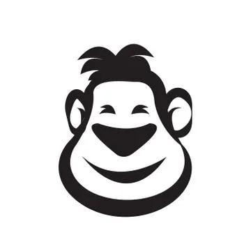 Monkey head icon vector Stock Illustration