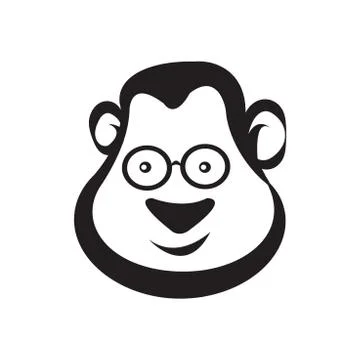 Monkey head icon vector Stock Illustration