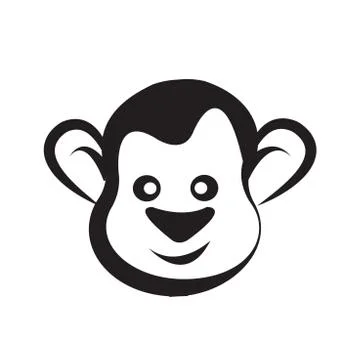 Monkey head icon vector Stock Illustration