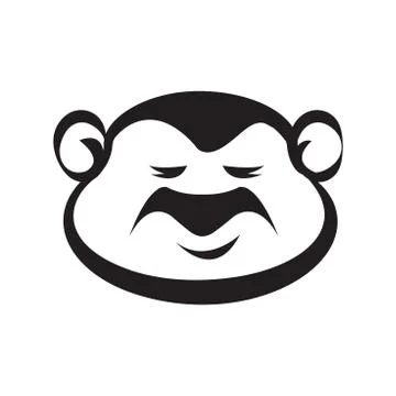 Monkey head icon vector Stock Illustration