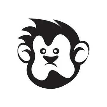 Monkey head icon vector Stock Illustration