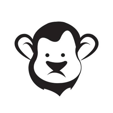 Monkey head icon vector Illustrazione stock