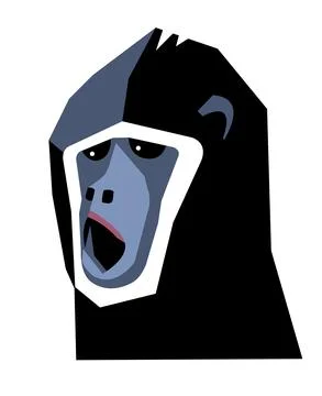 Monkey head Stock Illustration