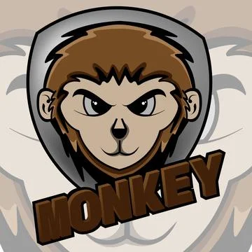 Monkey head vector for esport logo Stock Illustration