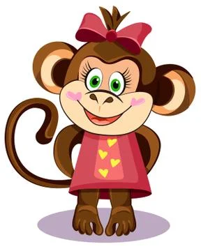 Monkey hero Illustrazione stock