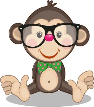 Monkey hippie Stock Illustration