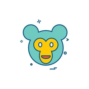 Monkey icon design vector Stock Illustration