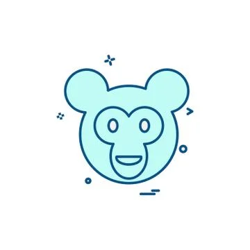 Monkey icon design vector Stock Illustration