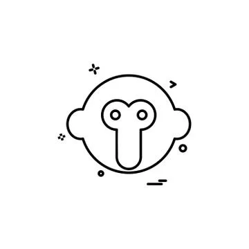 Monkey icon design vector Stock Illustration