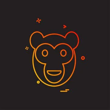 Monkey icon design vector Stock Illustration