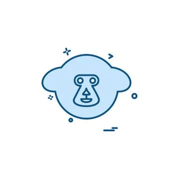 Monkey icon design vector Stock Illustration