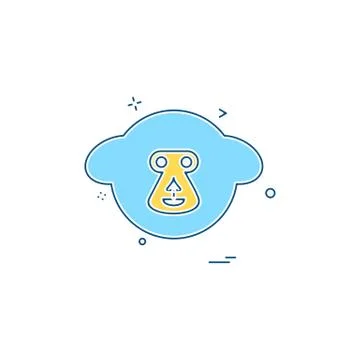 Monkey icon design vector 스톡 일러스트