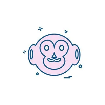 Monkey icon design vector Stock Illustration