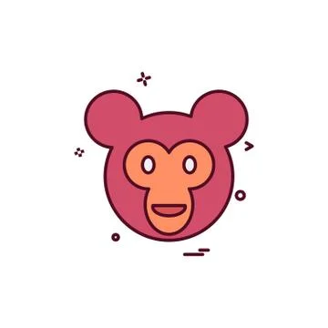 Monkey icon design vector Stock Illustration