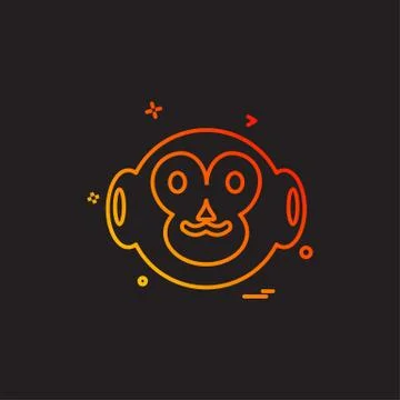 Monkey icon design vector Stock Illustration