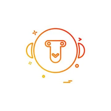 Monkey icon design vector Stock Illustration