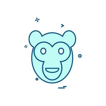 Monkey icon design vector イラスト素材