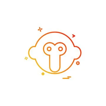 Monkey icon design vector Illustrazione stock