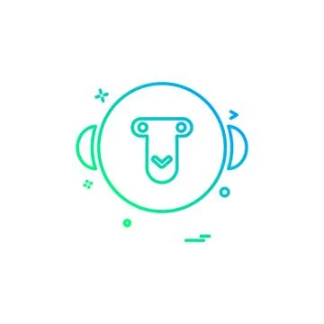 Monkey icon design vector Illustrazione stock
